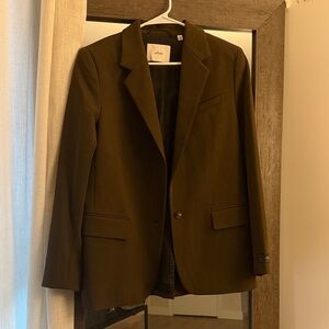 Wilfred Brown Tailored Single-Button Blazer
